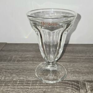 Vintage Hersheys Pedestal Clear Ice Cream Sundae Parfait Glass